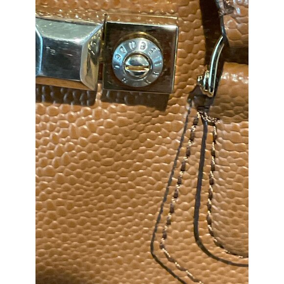 Henri Bendel Carlyle Satchel Pebbled Leather Carmel Handles & Crossbody Strap - Picture 5 of 14